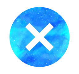 水色の星空｜バツマーク