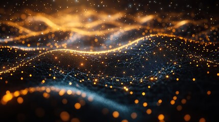 An abstract digital network illustration representing connectivity, technology, and the concept of cyberspace.