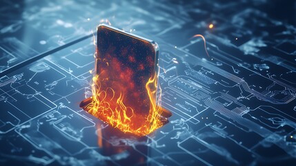 An illustration of a smartphone battery with a visible graph charting the effectiveness of a groundbreaking new algorithm designed to optimize the charging and discharging cycles of lithiumion batter