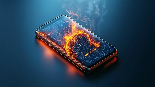 An illustration of a smartphone battery with a visible graph charting the effectiveness of a groundbreaking new algorithm designed to optimize the charging and discharging cycles of lithiumion batter