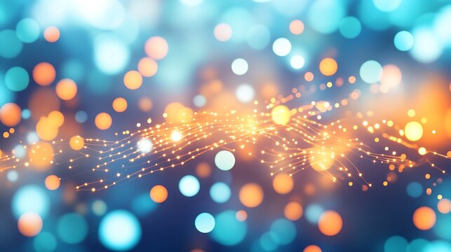 Bokeh Lights Abstract Background: A blurred abstract background filled with vibrant bokeh lights in various colors, adding a stylish and contemporary touch to any creative project.