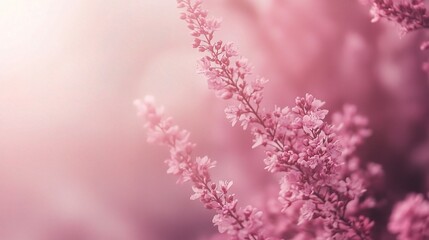 Obraz premium Delicate Pink Flowers in Soft Focus Background