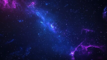 Naklejka premium Vibrant Cosmic Galaxy with Stars and Nebulae