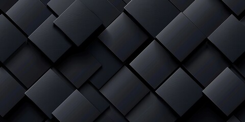 Fototapeta premium Abstract geometric pattern with dark square tiles.