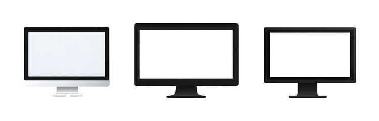 Blank Monitor clipart, isolated on transparent background, PNG