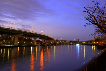 Fototapeta premium 大川 夜景