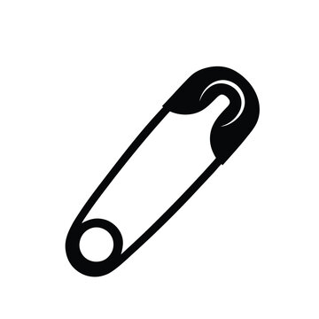 recommend clip art: Safety pin vector silhouette