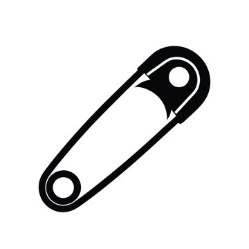recommend clip art: Safety pin vector silhouette