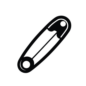 recommend clip art: Safety pin vector silhouette