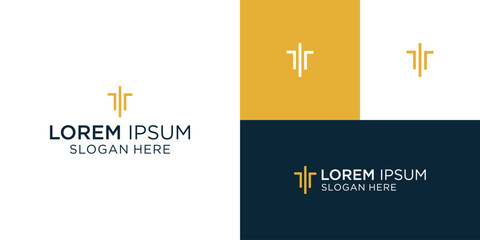 Initial letter T logo Design Vector