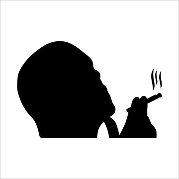 recommend clip art: silhouette of a man smoking