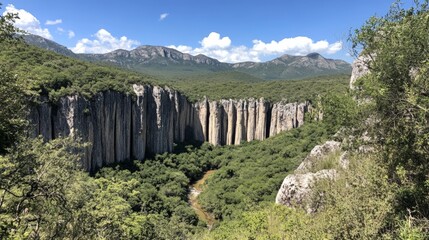 Mountain Canyon Landscape.