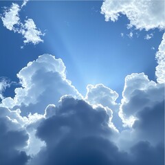 blue sky with clouds