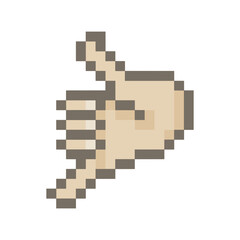 Fototapeta premium human cute hand pixel art
