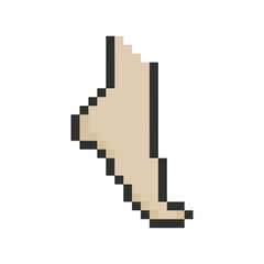Obraz premium human foot element pixel art
