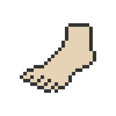 Fototapeta premium human foot element pixel art