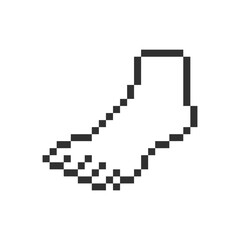 Fototapeta premium human foot element pixel art