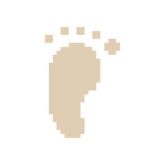 Fototapeta premium human foot element pixel art