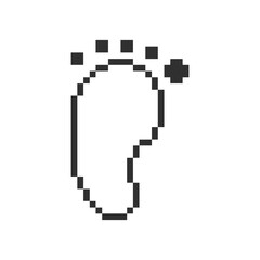 Fototapeta premium human foot element pixel art