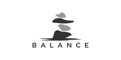 logo design balance,calmness,stone,spa,zen,yoga,logo design vector,symbol,icon,idea,creative.