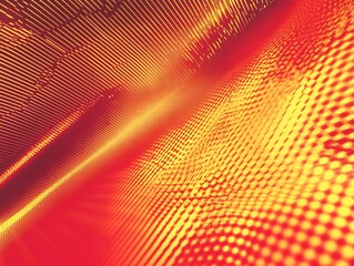 Fototapeta premium Abstract background with yellow and red dots in a wavy pattern.