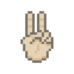 Fototapeta premium human cute hand pixel art