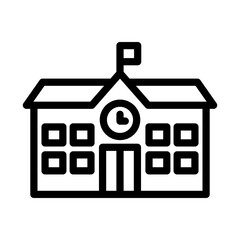11 school line icon illustration vector graphic