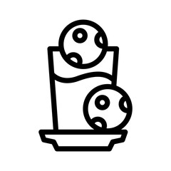 10 cookies line icon illustration vector graphic