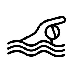 19 swimming line icon illustration vector graphic