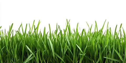 Fototapeta premium Long blades of green grass around