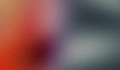 Magenta red orange gray color flow smooth grainy gradient texture backdrop with vibrant colors glowing, bright, shine, glow, noise texture effect web banner or poster.