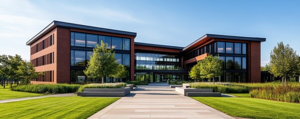 Fototapeta premium Modern Renewable Energy Research Center Architecture