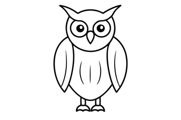 Minimal Owl bird silhouette | vector silhouette illustration on white background