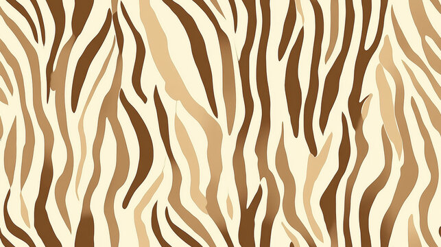 zebra print seamless patchwork pattern in beige camel and brown paint. fashion trendy background for fabric design wallpaper