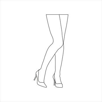 line art legs wearing high heels clip art preview