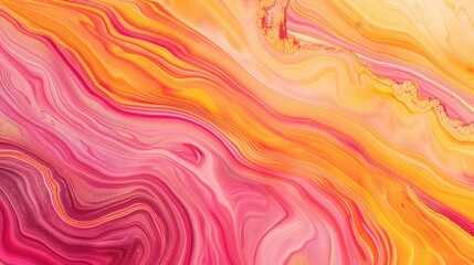 Fototapeta premium Experience the mesmerizing flow of vibrant marble patterns in this colorful, seamless abstract animation.