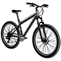 Fototapeta premium mountain bike silhouette vector illustration on a white background 