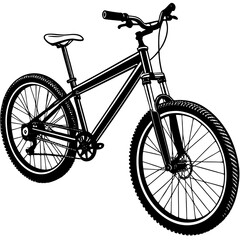 mountain bike silhouette 
  vector illustration on a white background
