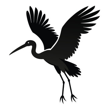 recommend clip art: Solid color Shoebill Stork animal vector design