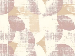 Obraz premium Abstract geometric pattern with a textured background in beige, pink, and white.