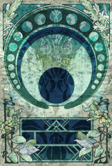 blue and wing art-nouveau BG