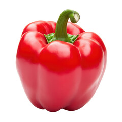 Bright and vibrant bell pepper, fresh and juicy, sits isolated on a clean white background for a crisp look.