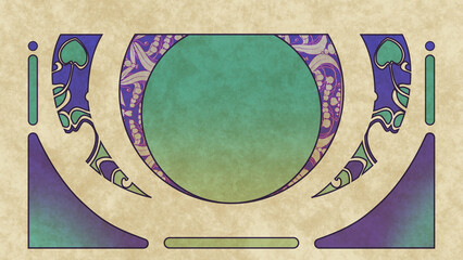 purple and white decoration art-nouveau BG