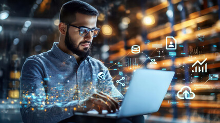 Futuristic Data Center Cutting-edge Vision Tech Guru Revolutionizing Analytics and Connectivity