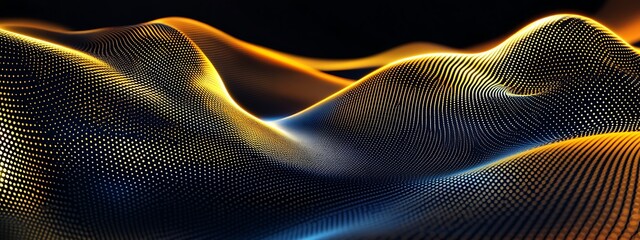 Abstract glowing wave pattern background.