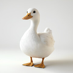 Fototapeta premium white duck isolated on white