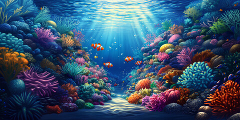 Fototapeta premium coral reef in the sea