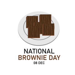 vector graphic of National Brownie Day good for national National Brownie Day celebration. flat design. flyer design.flat illustration.