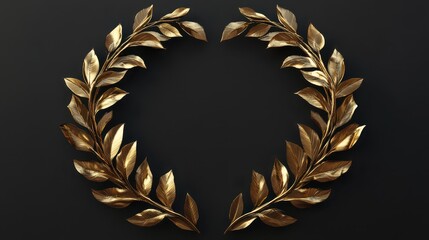 Elegant Gold Laurel Wreaths Symbols of Victory and Achievement