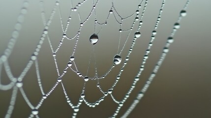 Intricate Dew-Laden Spider Web